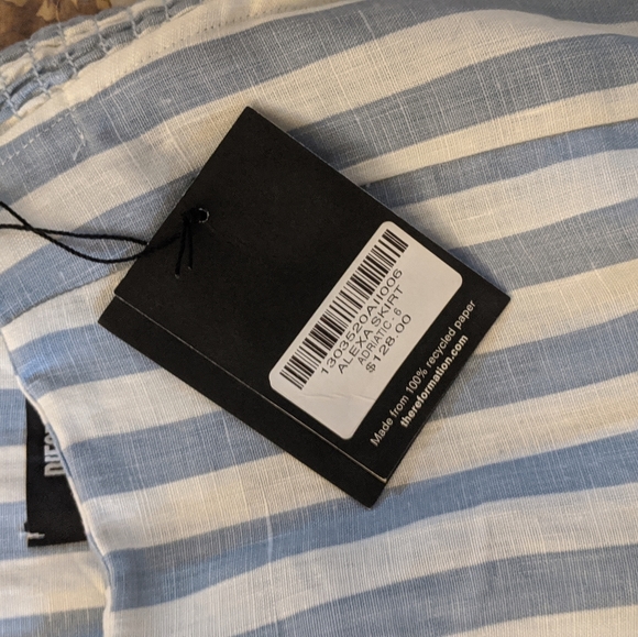 🌹🇺🇸 REFORMATION Alexa Mini SKIRT Smocking LINEN - Picture 4 of 4